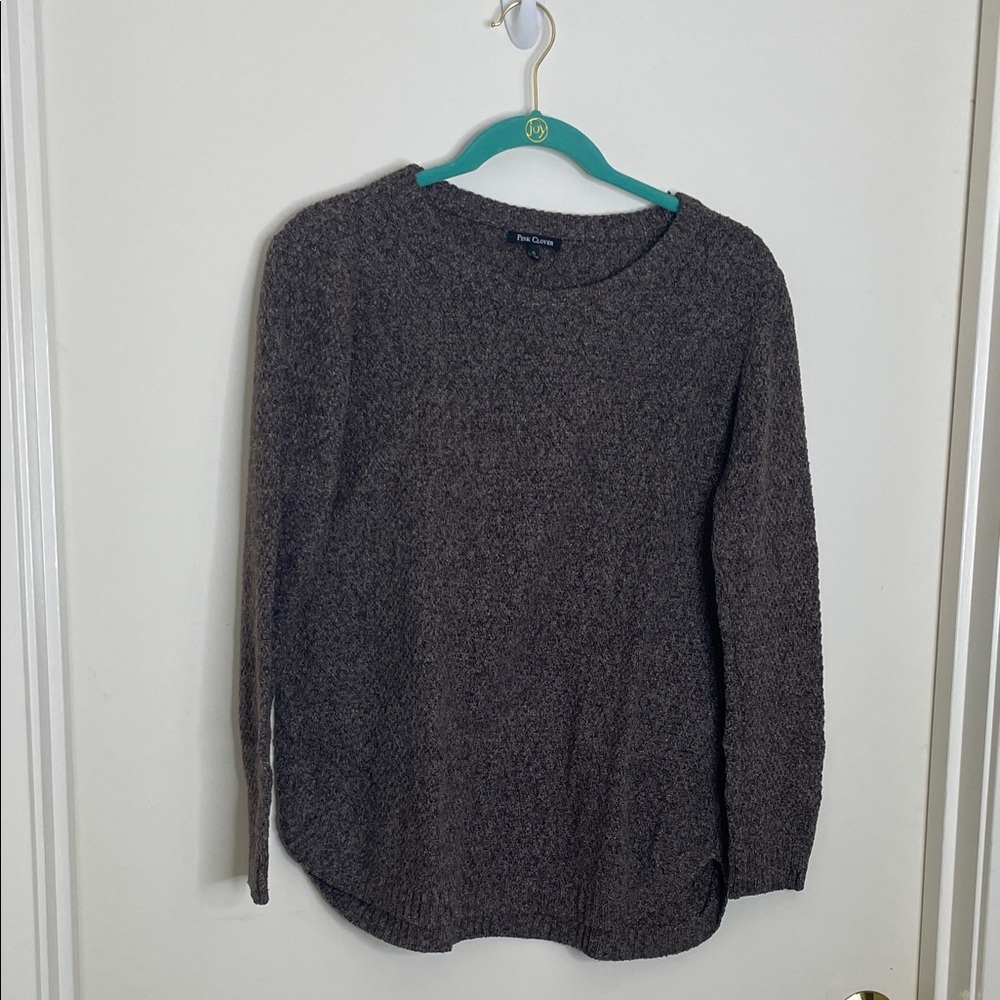 Pink Clover Dark Brown Crew Neck Sweater